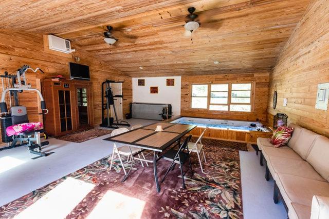 Private Log Cabin With Indoor Pool Sauna And Gym You Rent It All No One Else McAlpin Exterior photo